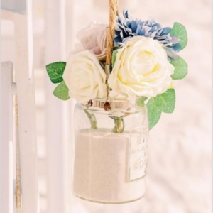 Mason Jars with Shepherd Hooks (6)