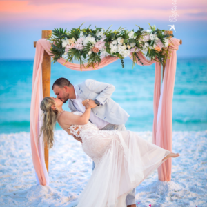 Floral Arrangement with Sheer